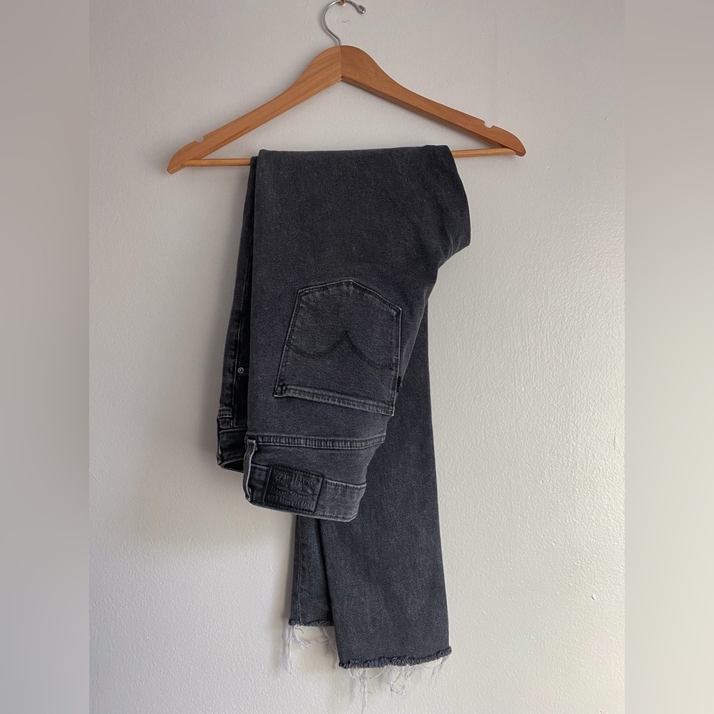 Levi’s 721 High Rise Waisted Skinny Raw Hem Black Classic Cowboy western Size 31 - Picture 4 of 10